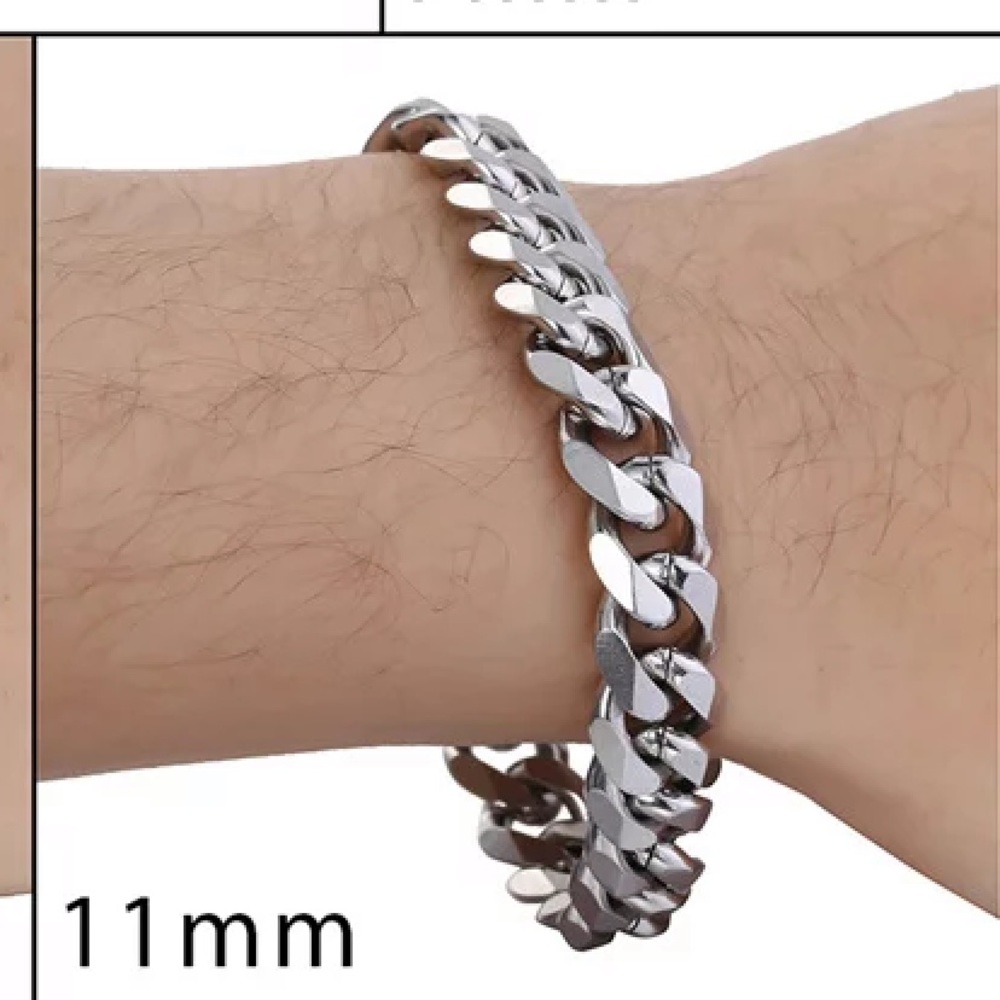 Men’s Stainless Steel silver bracelet